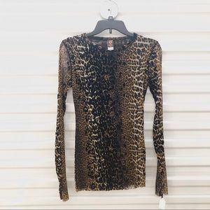 NWT Jean Paul Gaultier Soleil Fuzzi Cheetah Top